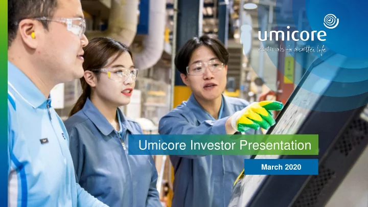 umicore investor presentation