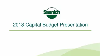 2018 Capital Budget Presentation  2018 General Capital Budget  Expenditures  2018 Capital  Asset