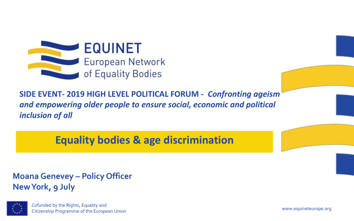 equality bodies age discrimination