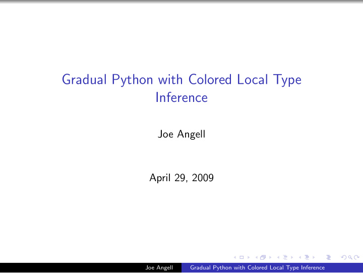 gradual python with colored local type inference