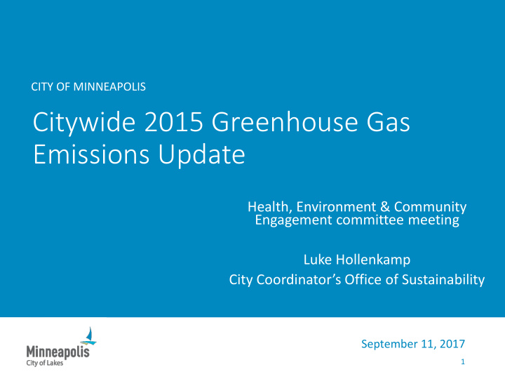 citywide 2015 greenhouse gas emissions update