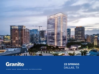 23 SPRINGS  DALLA  LLAS, TX  TX  ATLANTA  DALLAS  DENVER  HOUSTON  SOUTHERN CALIFORNIA  23