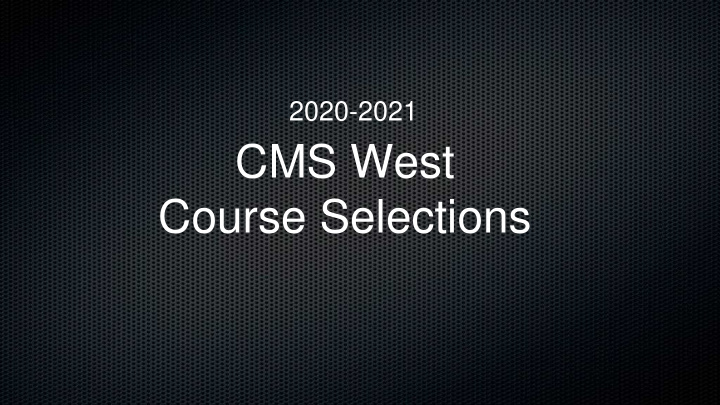 cms west course selections how to use slido 1 go to slido