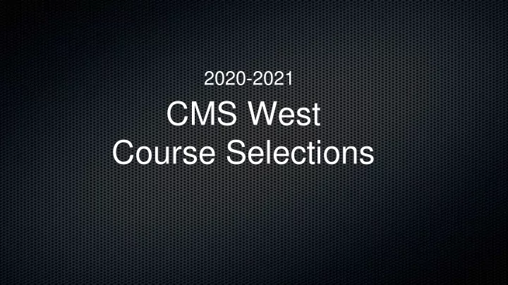 cms west course selections how to use slido 1 go to slido