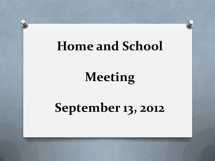 home and school