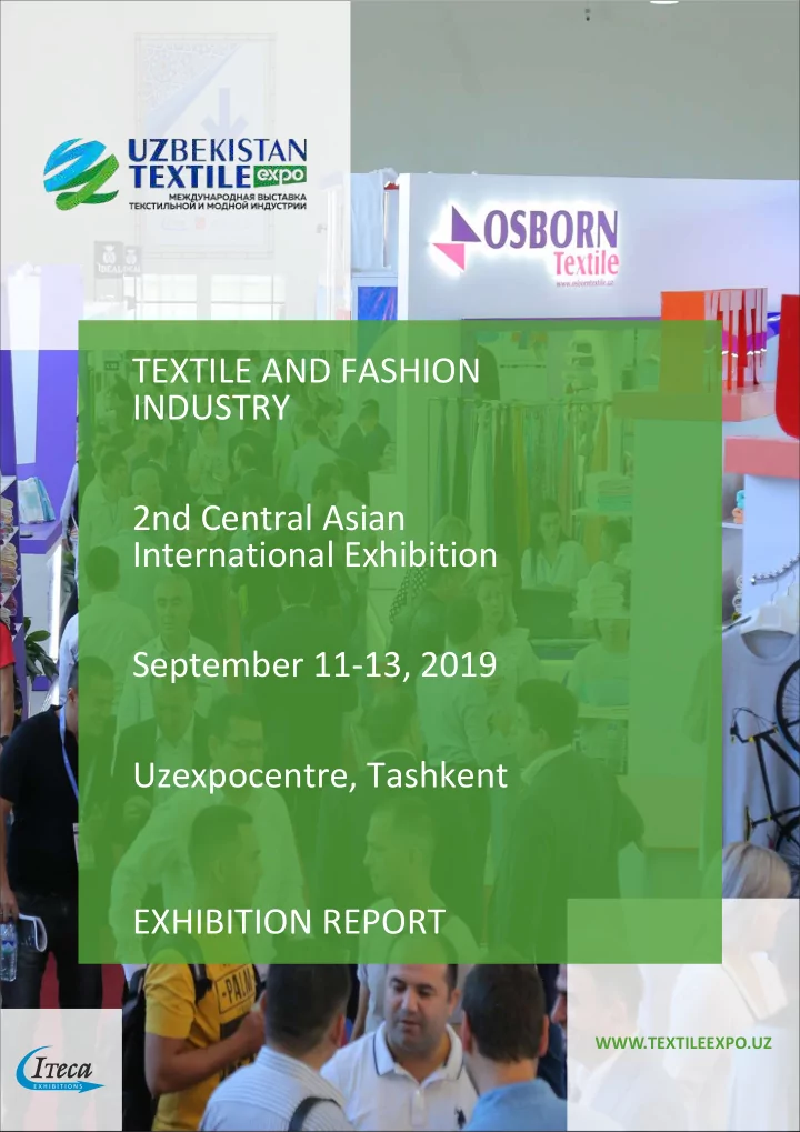 textile and fashion industry 2nd central asian