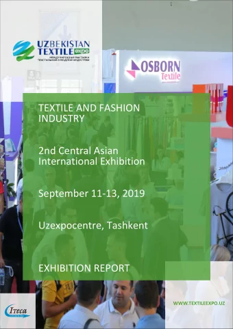 TEXTILE AND FASHION  INDUSTRY  2nd Central Asian  International Exhibition  September 11-13, 2019