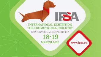 18  18-19  19  MARC  RCH 2020  20  www.ips  .ipsa.  a.ru  ru  SHOW OVERVIEW  IPSA is a professional
