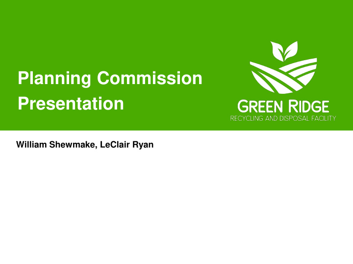 planning commission presentation