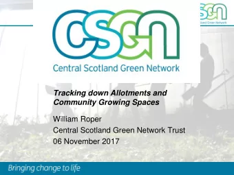 06 November 2017 Allotments dont have an address  No definitive addressing or naming system