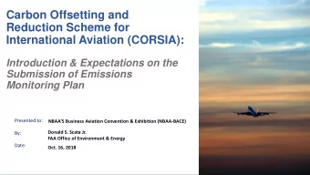 Reduction Scheme for  International Aviation (CORSIA):  Introduction &amp; Expectations on the