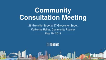 Consultation Meeting  26 Grenville Street &amp; 27 Grosvenor Street  Katherine Bailey, Community