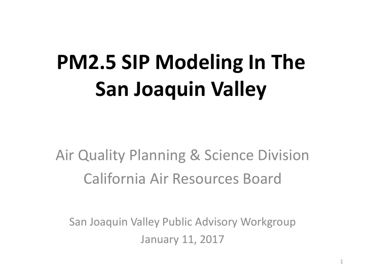 pm2 5 sip modeling in the