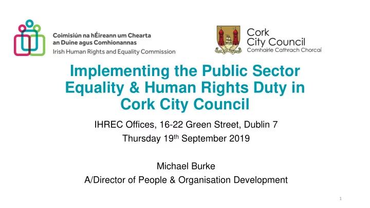 implementing the public sector equality human rights duty