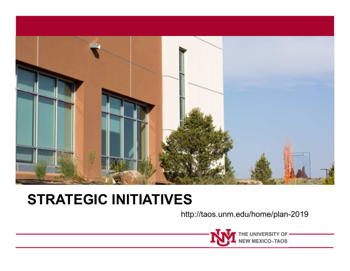 strategic initiatives