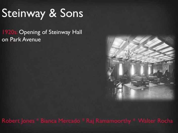 steinway sons