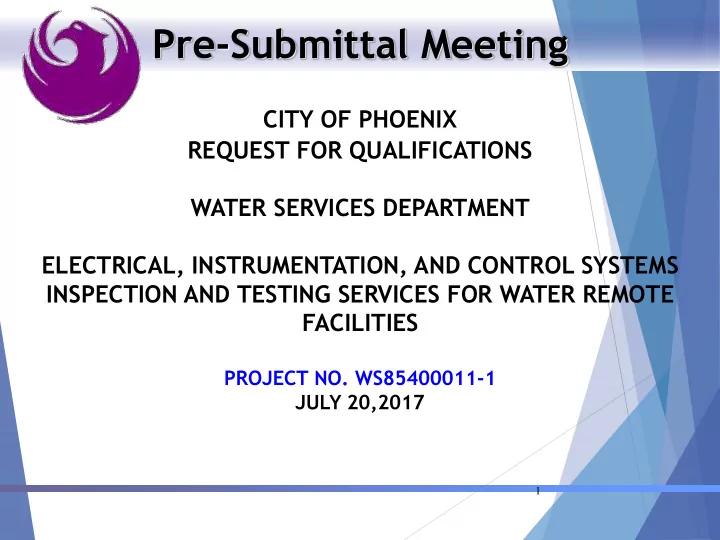 pre submittal meeting