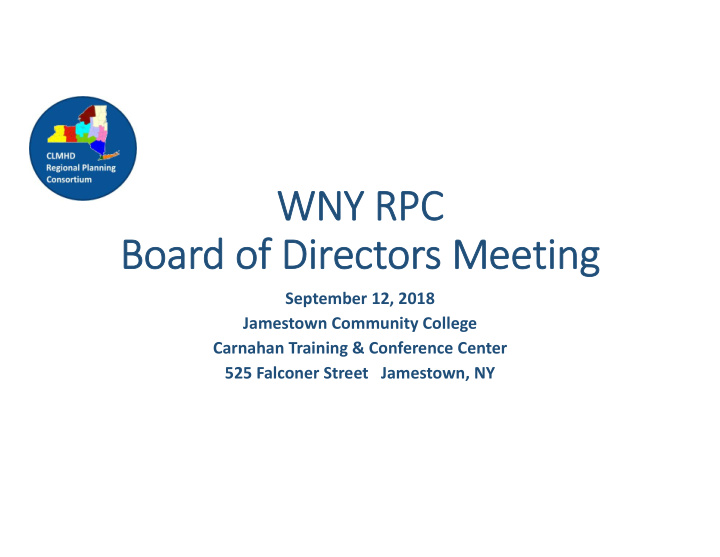wny rpc board of directors meeting