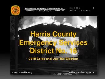 Harris County  Emergency Services  District No. 16  2015 Sales and Use Tax Election