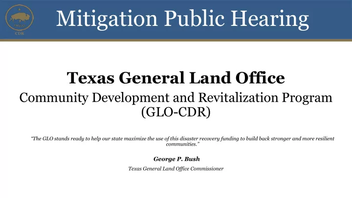 mitigation public hearing