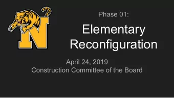 Elementary  Reconfiguration  April 24, 2019  Construction Committee of the Board  Enrollment