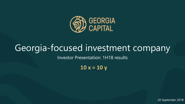 georgia focused investment company