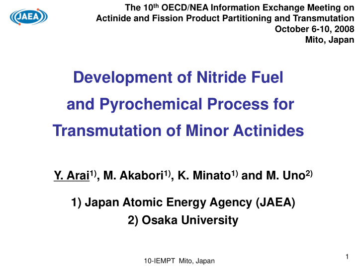development of nitride fuel and pyrochemical process for