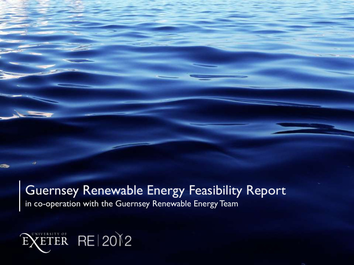 guernsey renewable energy feasibility report