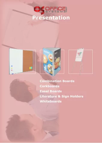 Presentation  Combination Boards  Corkboards  Easel Boards  Literature &amp; Sign Holders