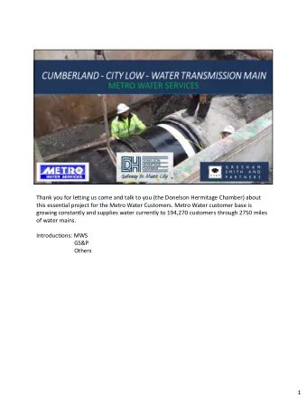 Thank you for letting us come and talk to you (the Donelson Hermitage Chamber) about  this