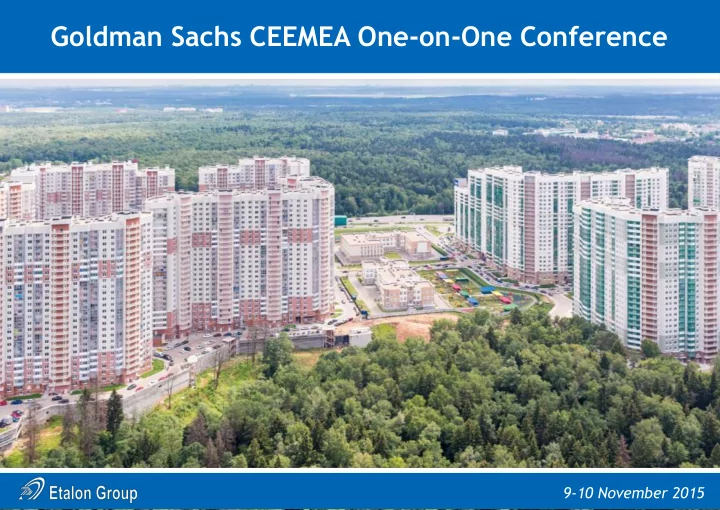 goldman sachs ceemea one on one conference