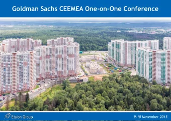 Goldman Sachs CEEMEA One-on-One Conference  9-10 November 2015  Disclaimer  IMPORTANT: You must