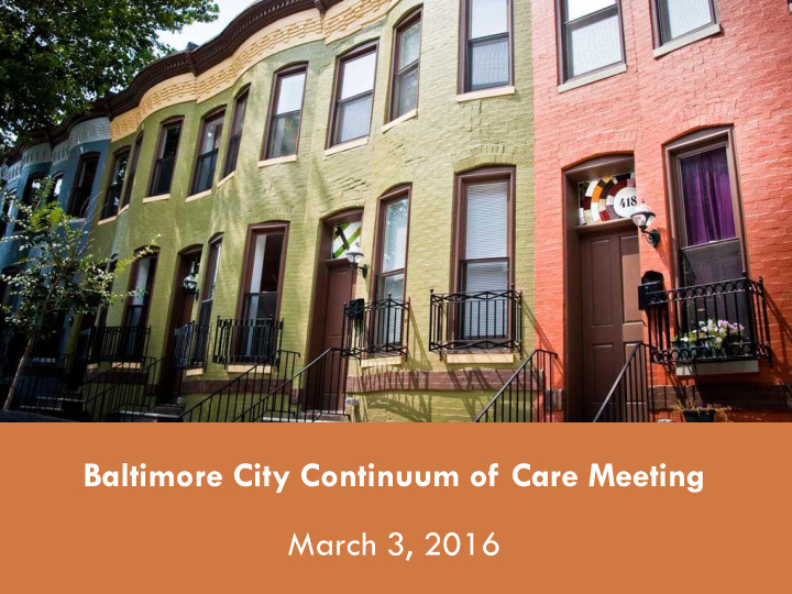 baltimore city continuum of care meeting