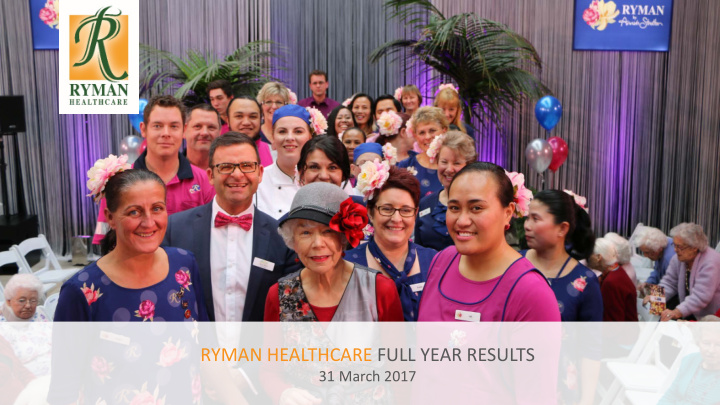 ryman healthcare full year results