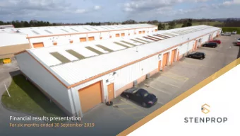 Financial results presentation  For six months ended 30 September 2019  Agenda  Introduction and