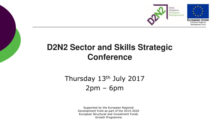 d2n2 sector and skills strategic conference