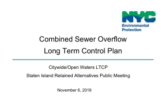 Combined Sewer Overflow  Long Term Control Plan  Citywide/Open Waters LTCP  Staten Island Retained