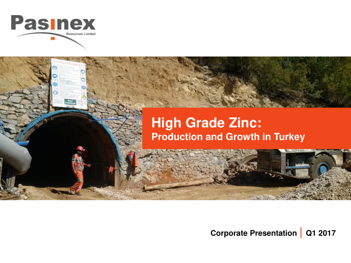high grade zinc