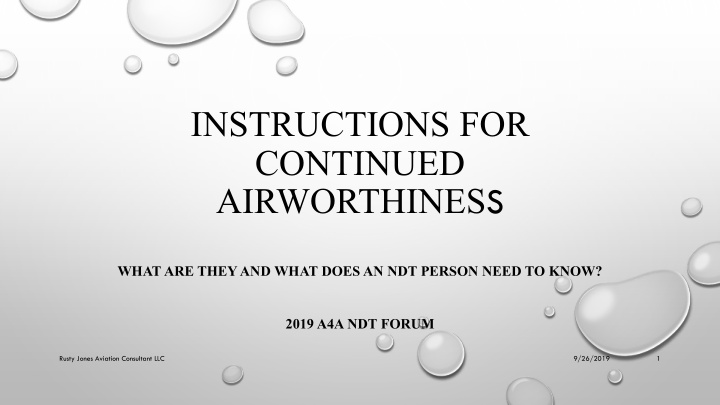 instructions for continued airworthines s