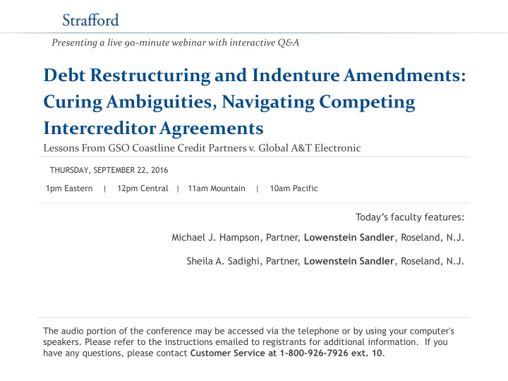 intercreditor agreements