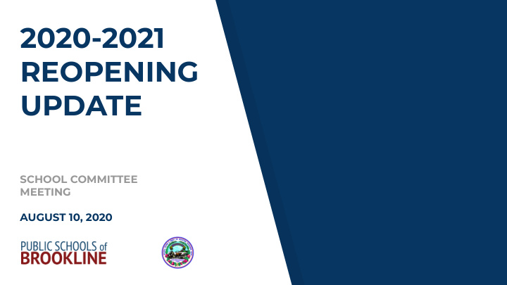 2020 2021 reopening update
