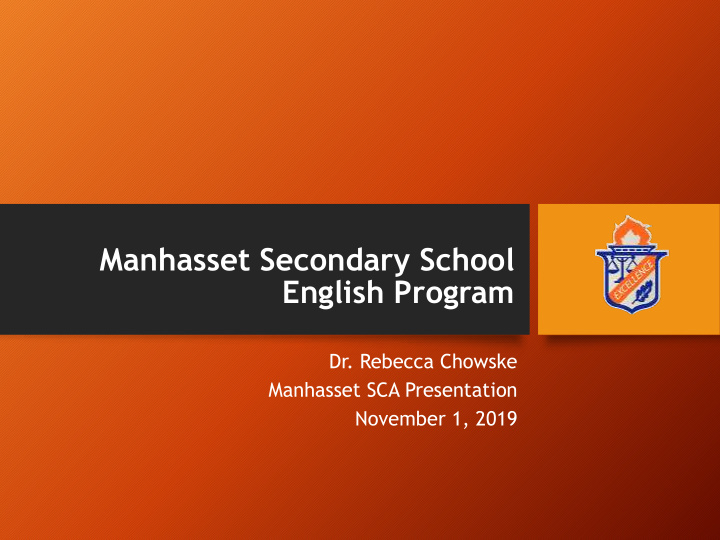 manhasset secondary school english program