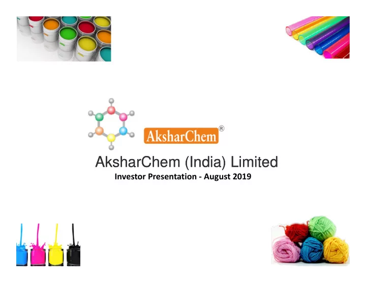 ak h ak h aksharchem india limited aksharchem india