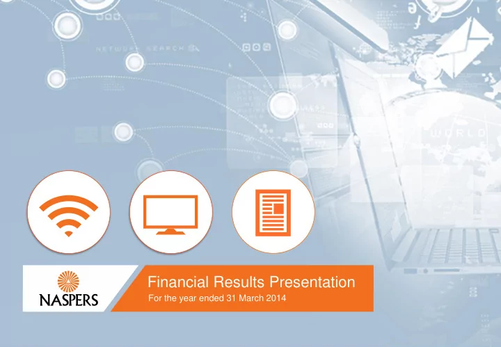 financial results presentation
