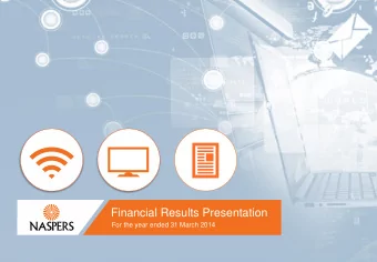 Financial Results Presentation  For the year ended 31 March 2014  1  Important information  This