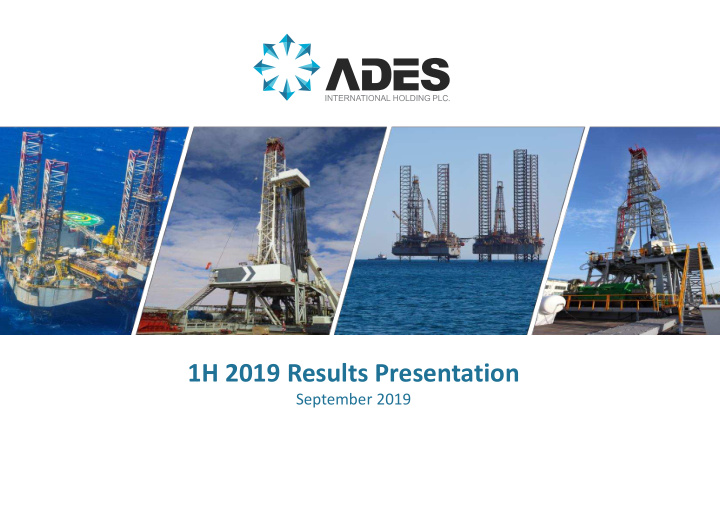 1h 2019 results presentation