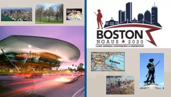 Boston 2020  An Amazing Conference in A Historic city!  Go  Governor  ors R  Recep  eption