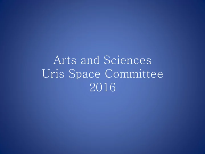 uris space committee