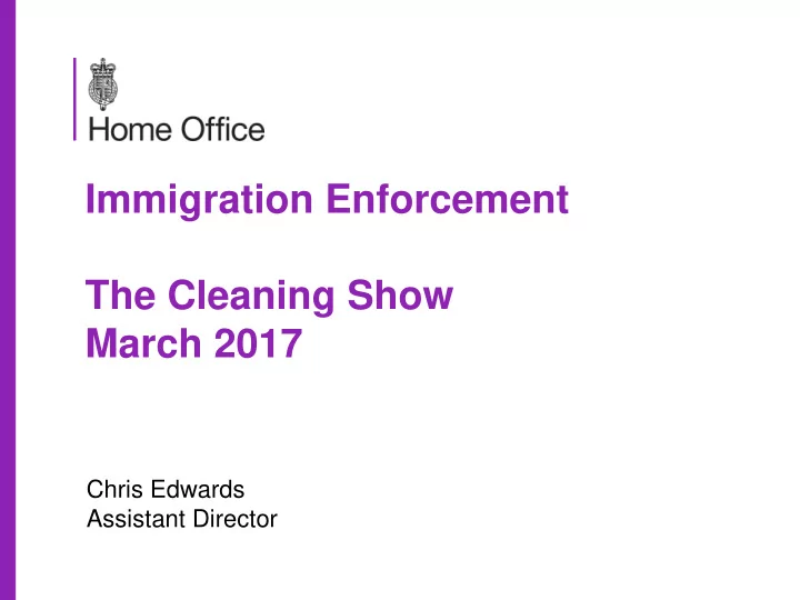 immigration enforcement the cleaning show march 2017