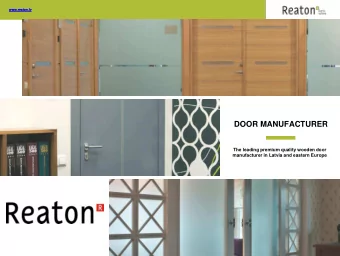 DOOR MANUFACTURER  The leading premium quality wooden door  manufacturer in Latvia and eastern